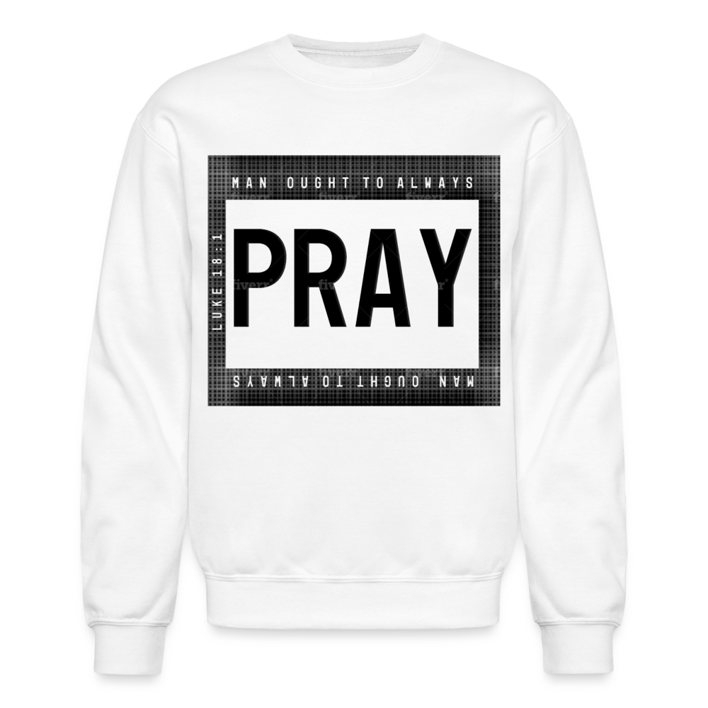 Pray Crewneck Sweatshirt - white