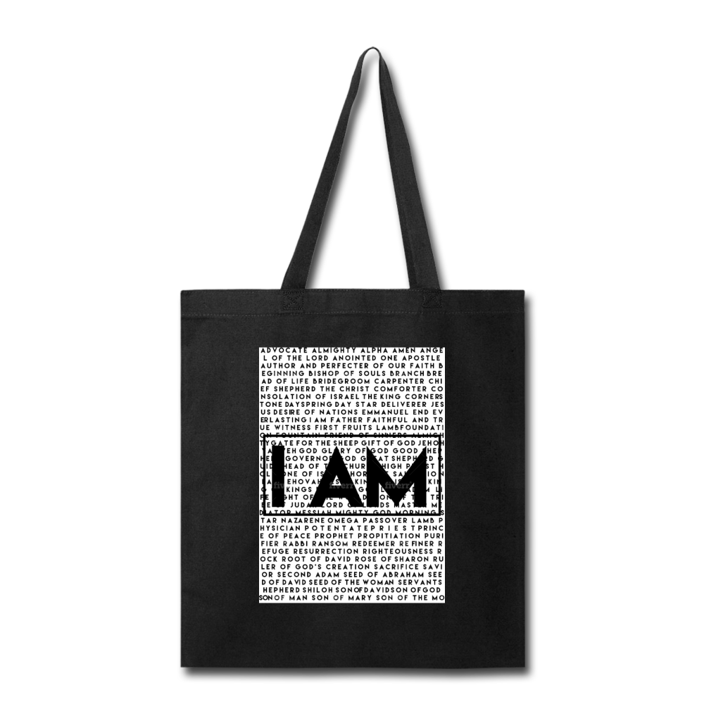 "I AM" Tote Bag - black